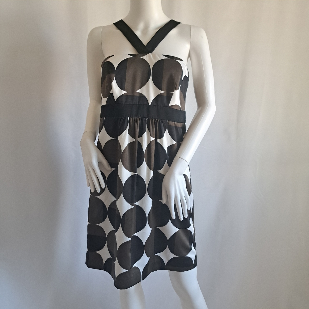 Banana Republic Satiny Mod Print  Halter Dress
